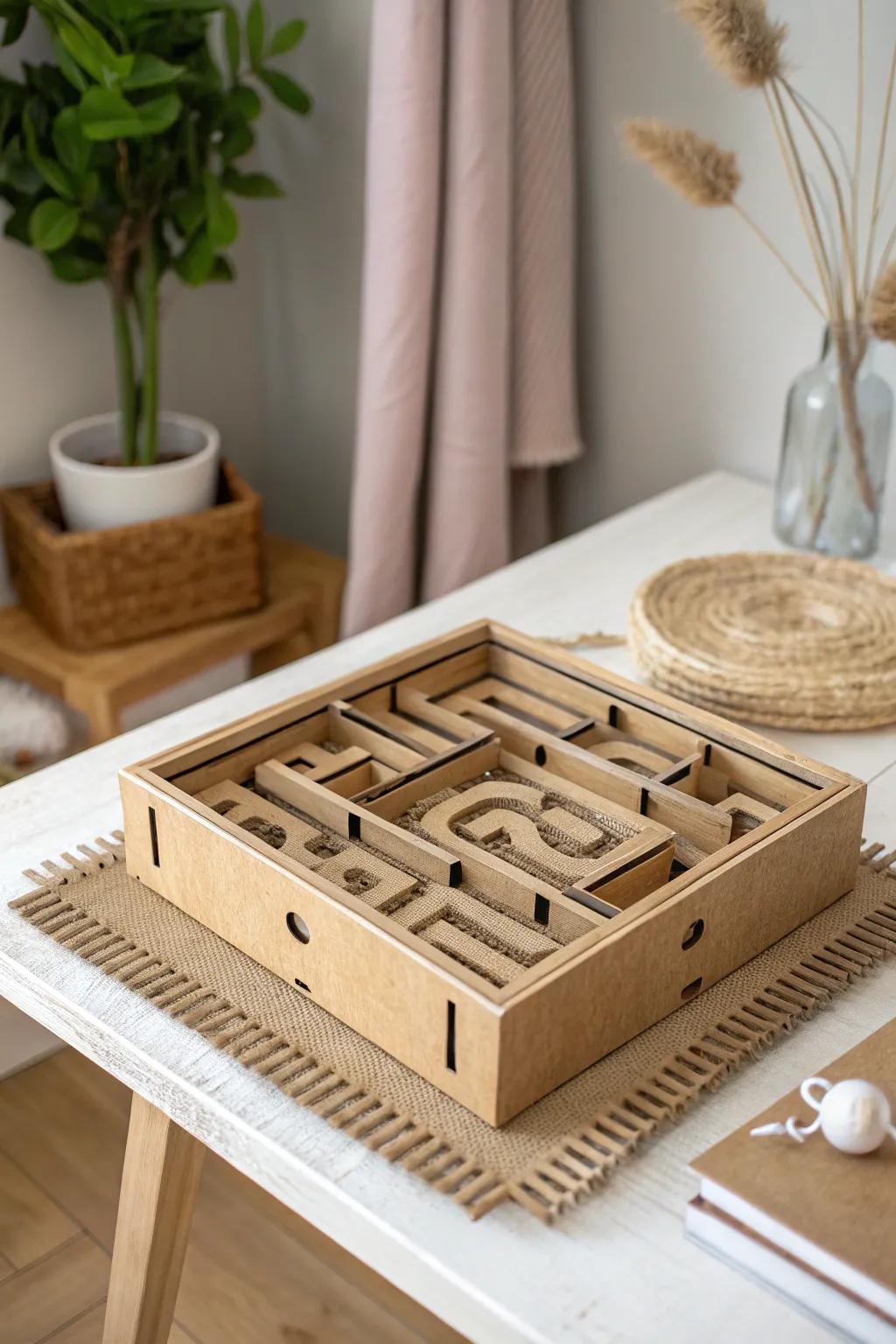 Unleash creativity with this minimalist cardboard circuit maze, where fun meets learning in style!