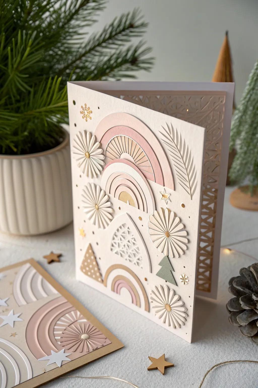 Celebrate the New Year with layers of artistry and simplicity. 🎨✨ #LayeredBeauty #MinimalistCard