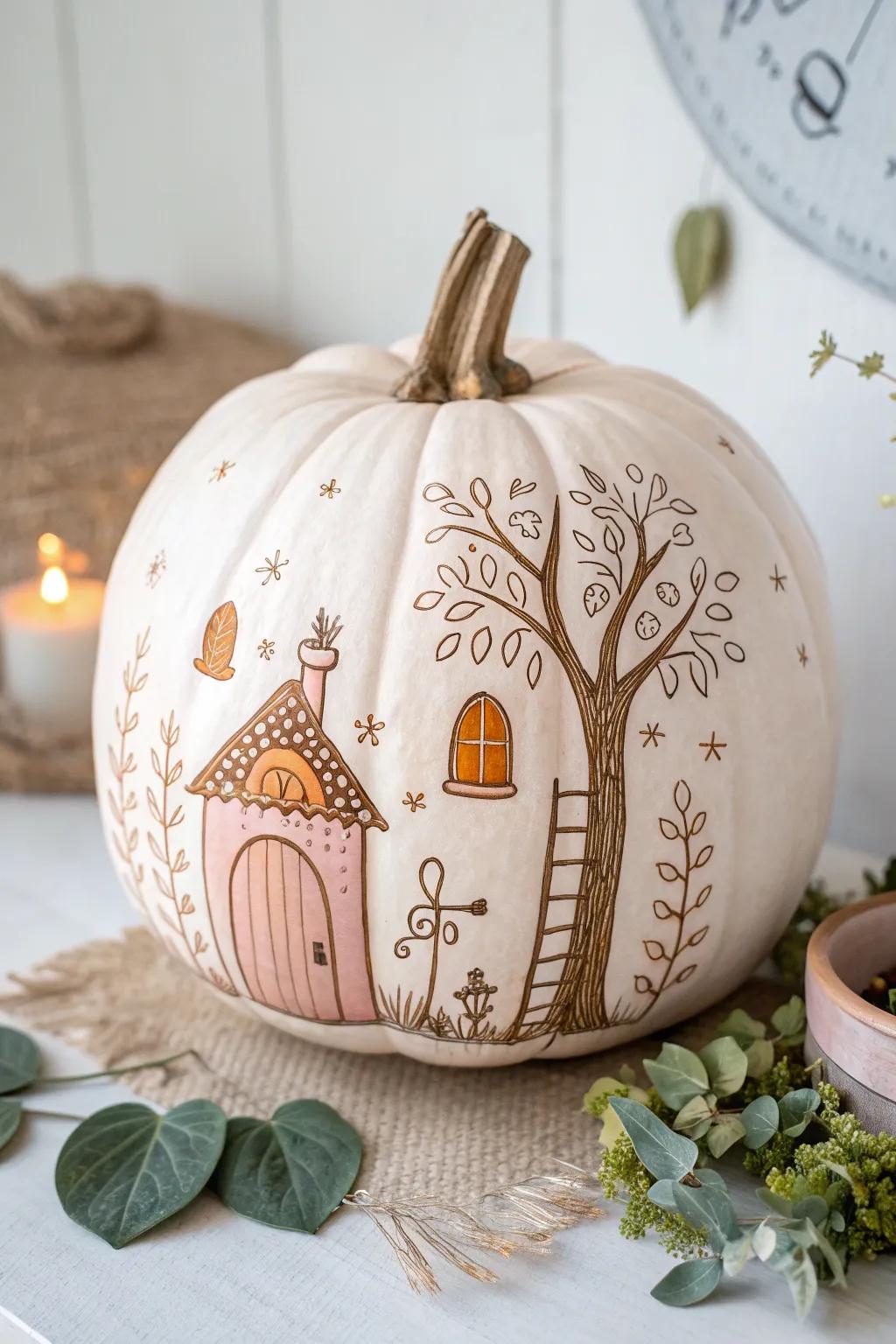 Step into a world of imagination with our Magic Tree House Pumpkin. Perfect for adding a touch of adventure to your fall décor.