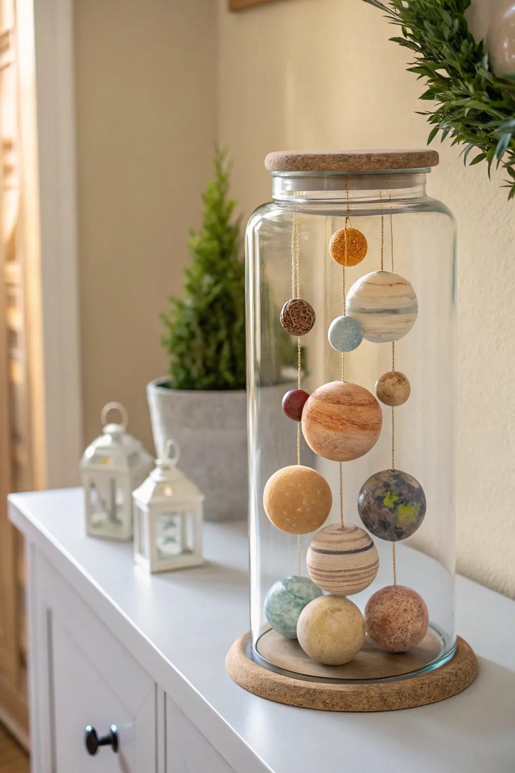 Explore the cosmos in style with these enchanting solar system jars, where art and science beautifully collide.