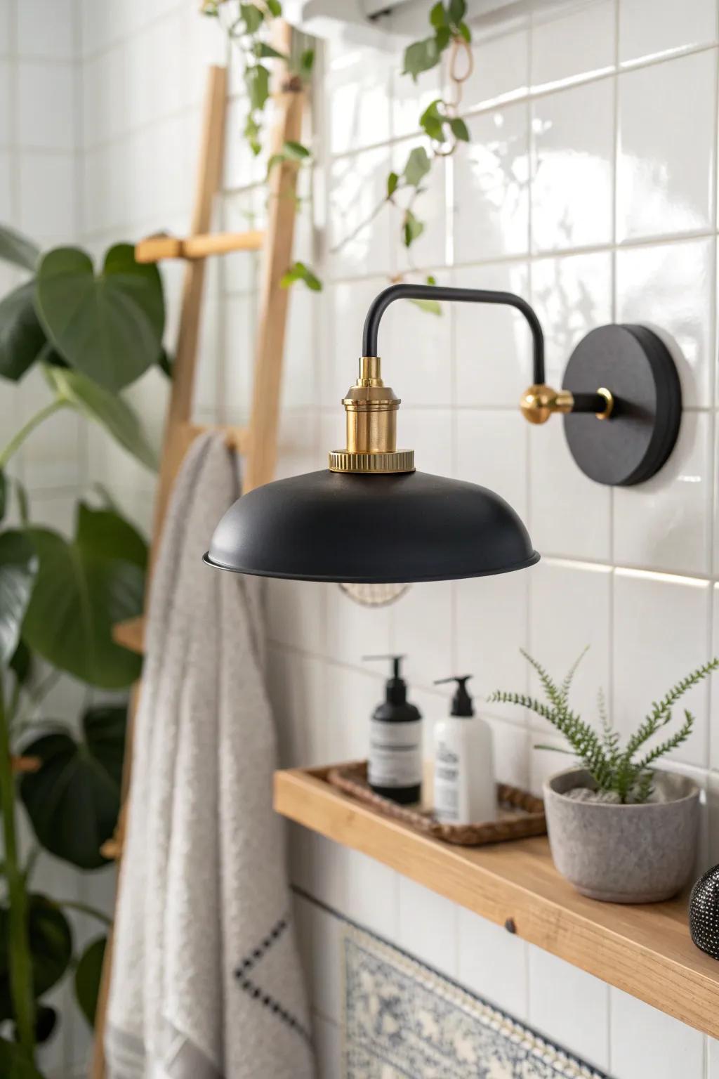 Elevate your bathroom's ambiance with a chic, budget-friendly lighting upgrade that marries Scandinavian minimalism and boho charm.