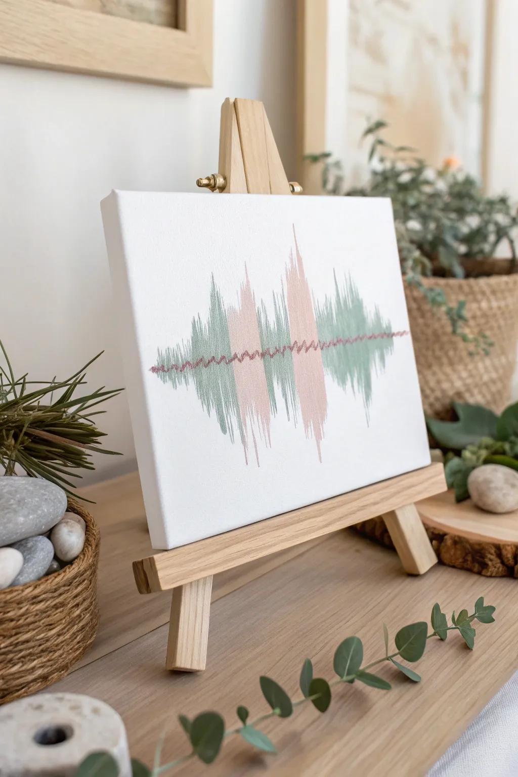 Capture the beauty of your favorite sounds with a touch of elegance. 🎨✨ #SoundwaveArt #MinimalistBoho
