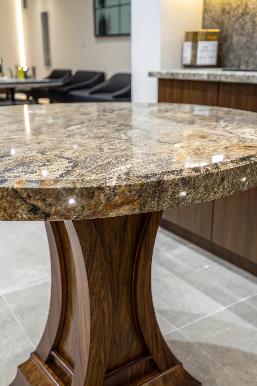 Elevate your space with the timeless elegance of a handcrafted granite tabletop.