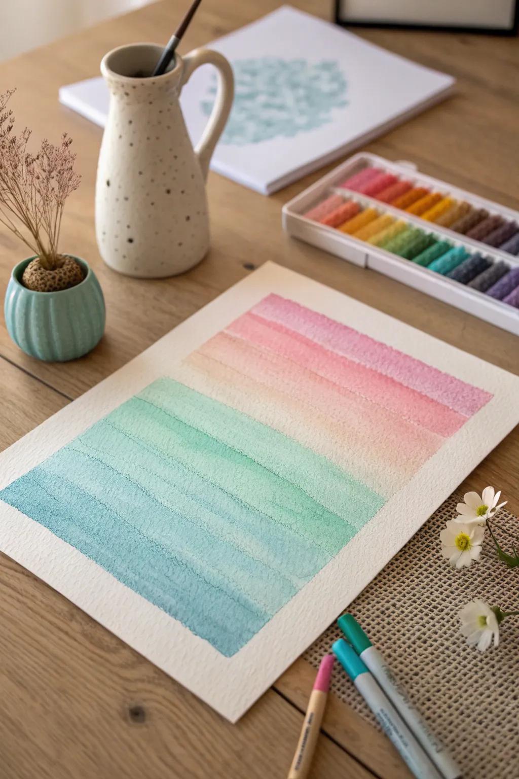 Discover the beauty in simplicity with breathtaking gradient art that soothes the soul.