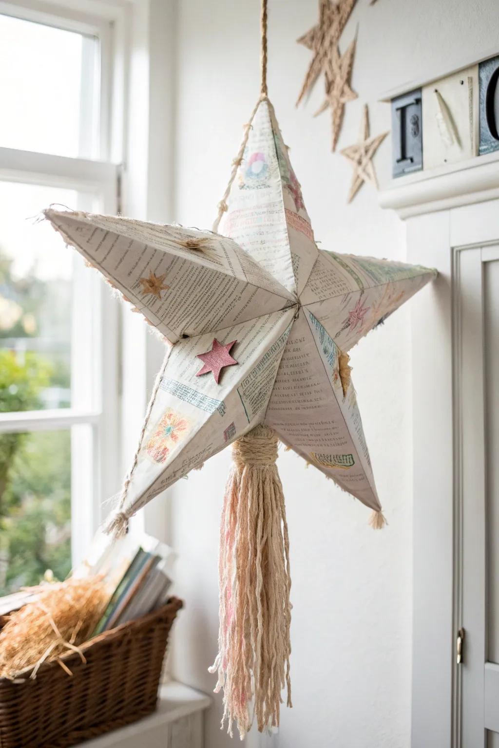 Celebrate sustainably with this eco-friendly piñata, where simplicity meets creativity in a handcrafted masterpiece.