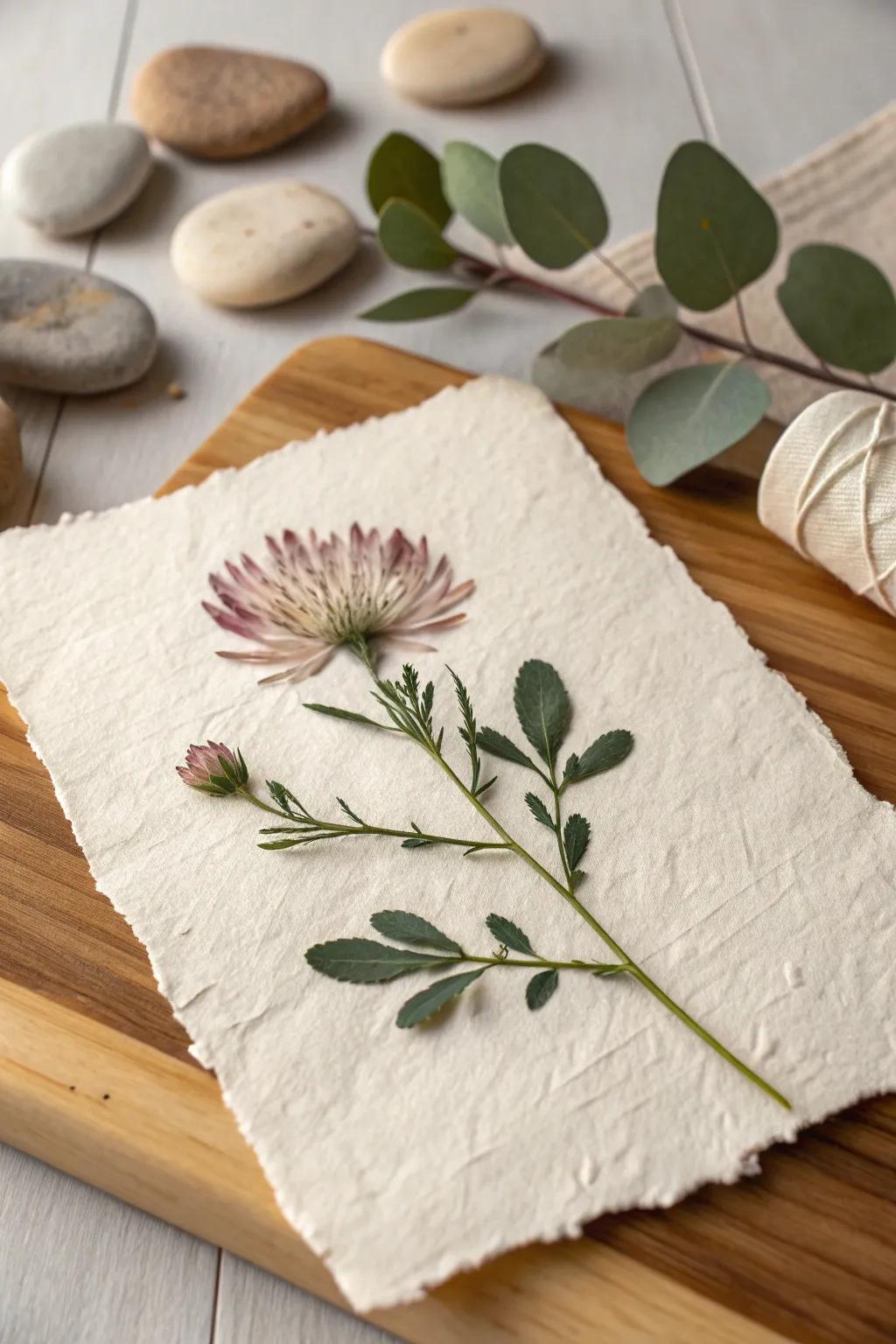 Celebrate the beauty of nature's details with elegant plant press art.