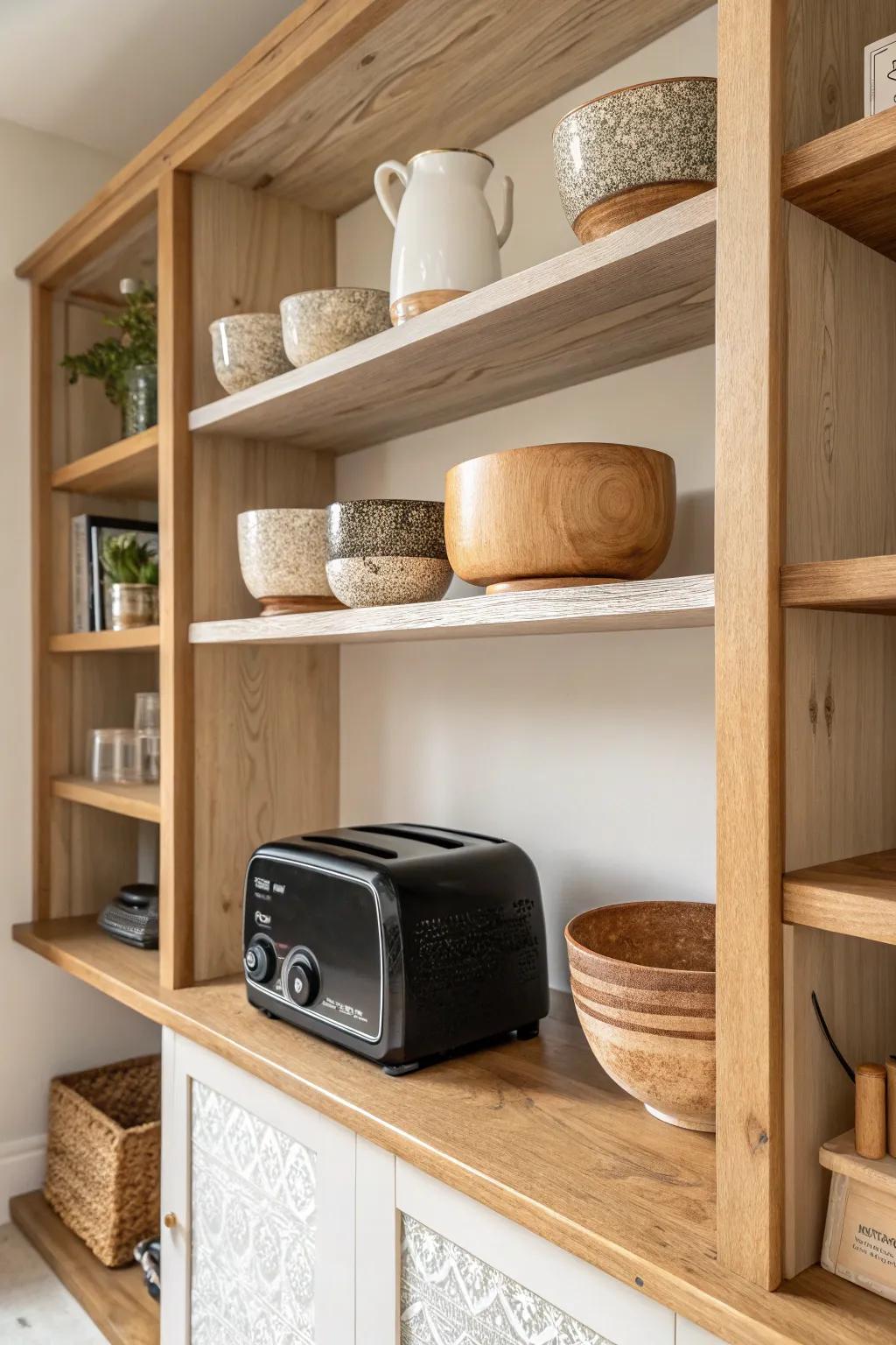 Elevate your pantry with a touch of minimalist elegance and functionality by including stylish kitchen appliances.