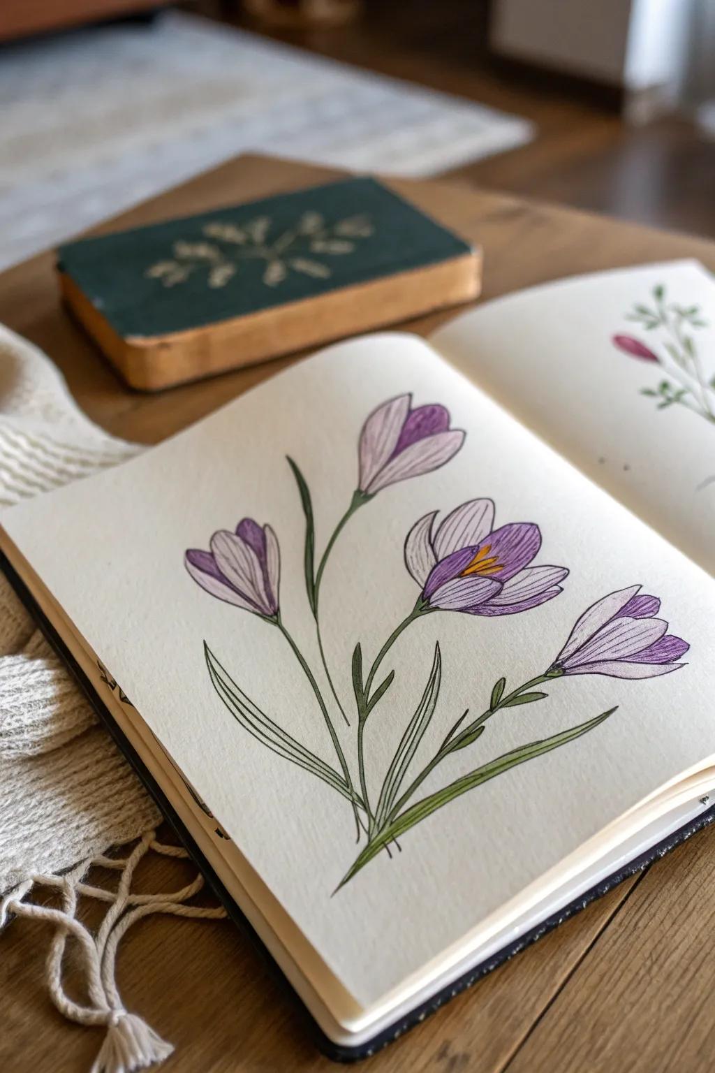 Embrace the beauty of March with step-by-step drawings that capture the essence of spring in minimalist style.