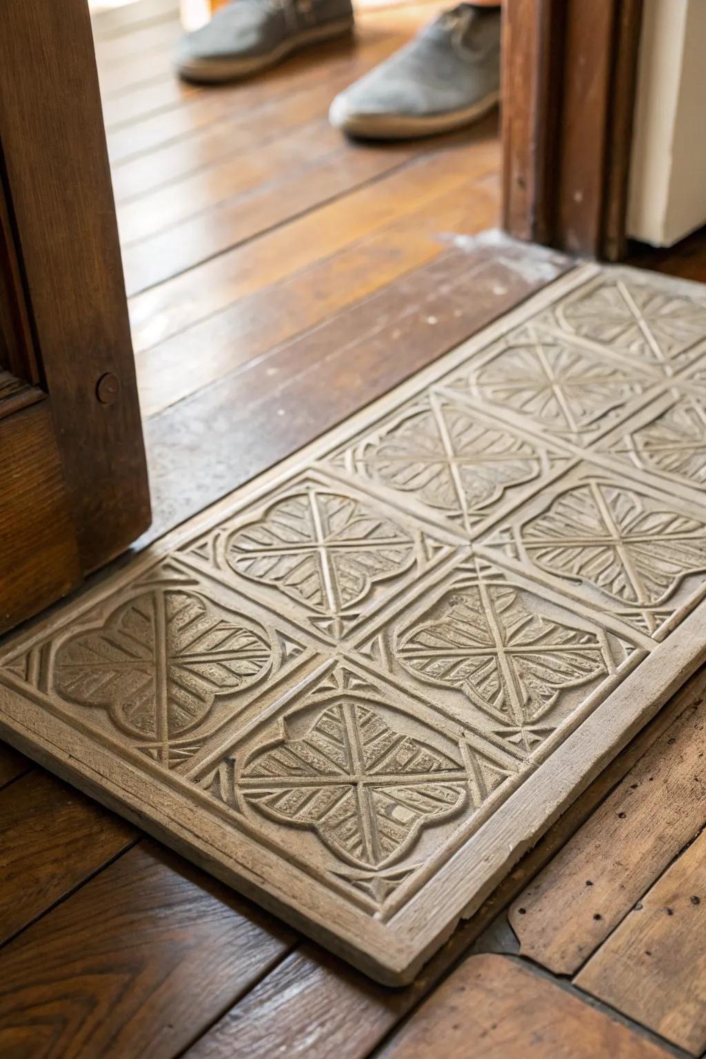 Elevate your space with exquisite craftsmanship: a removable tile cover solution.
