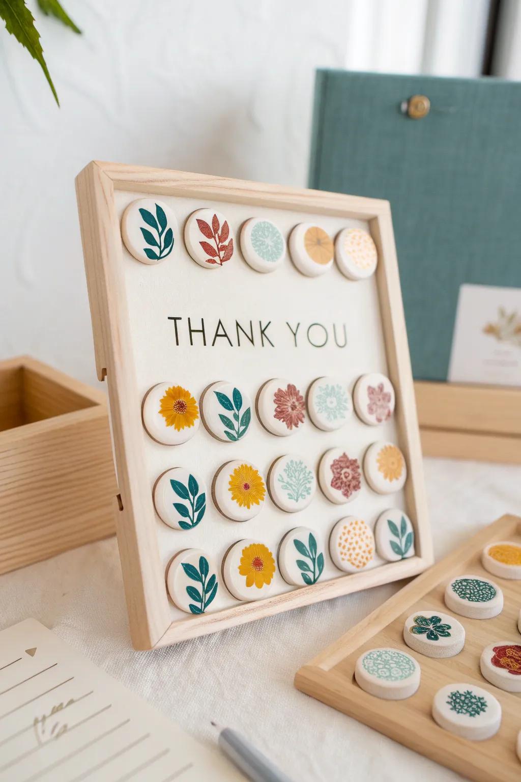Express your gratitude with style and creativity through a minimalist thank you punch board.