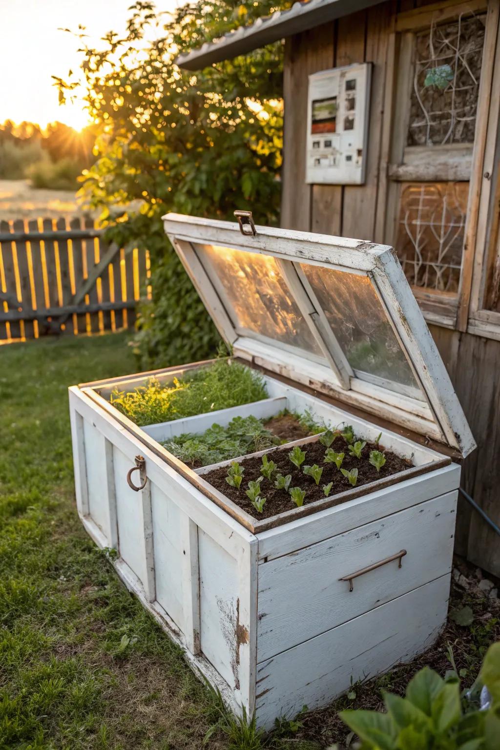 Transform your old freezer into a lush seedling haven and extend your gardening season with style.