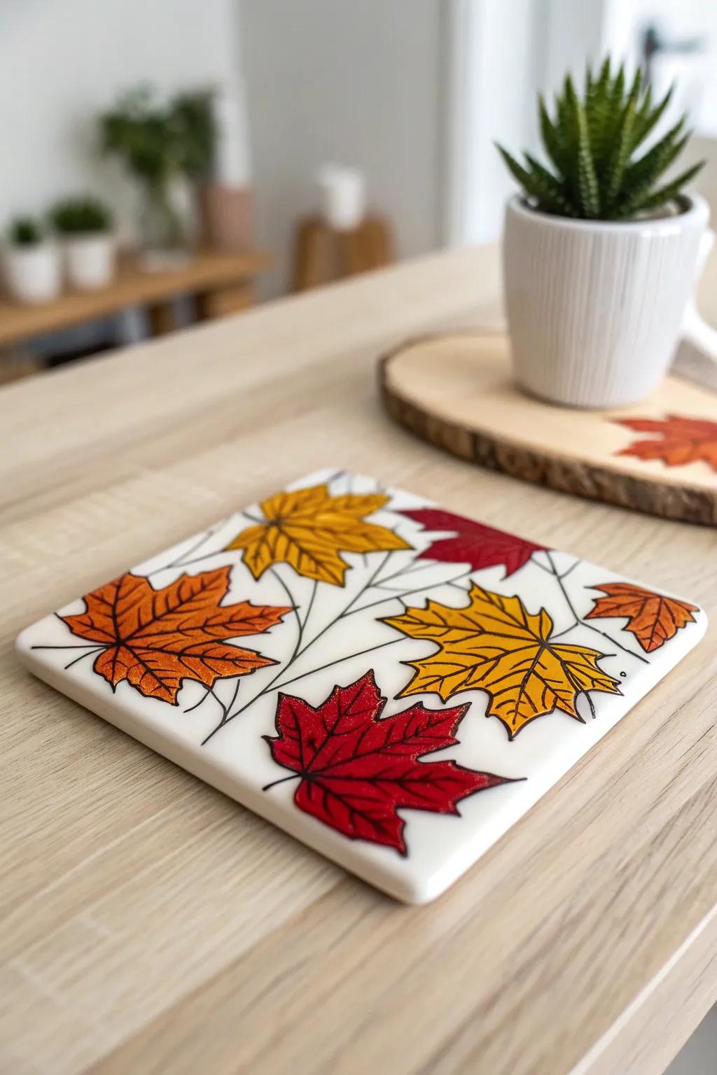 Add a touch of seasonal charm with beautifully crafted sublimated ceramic coasters.