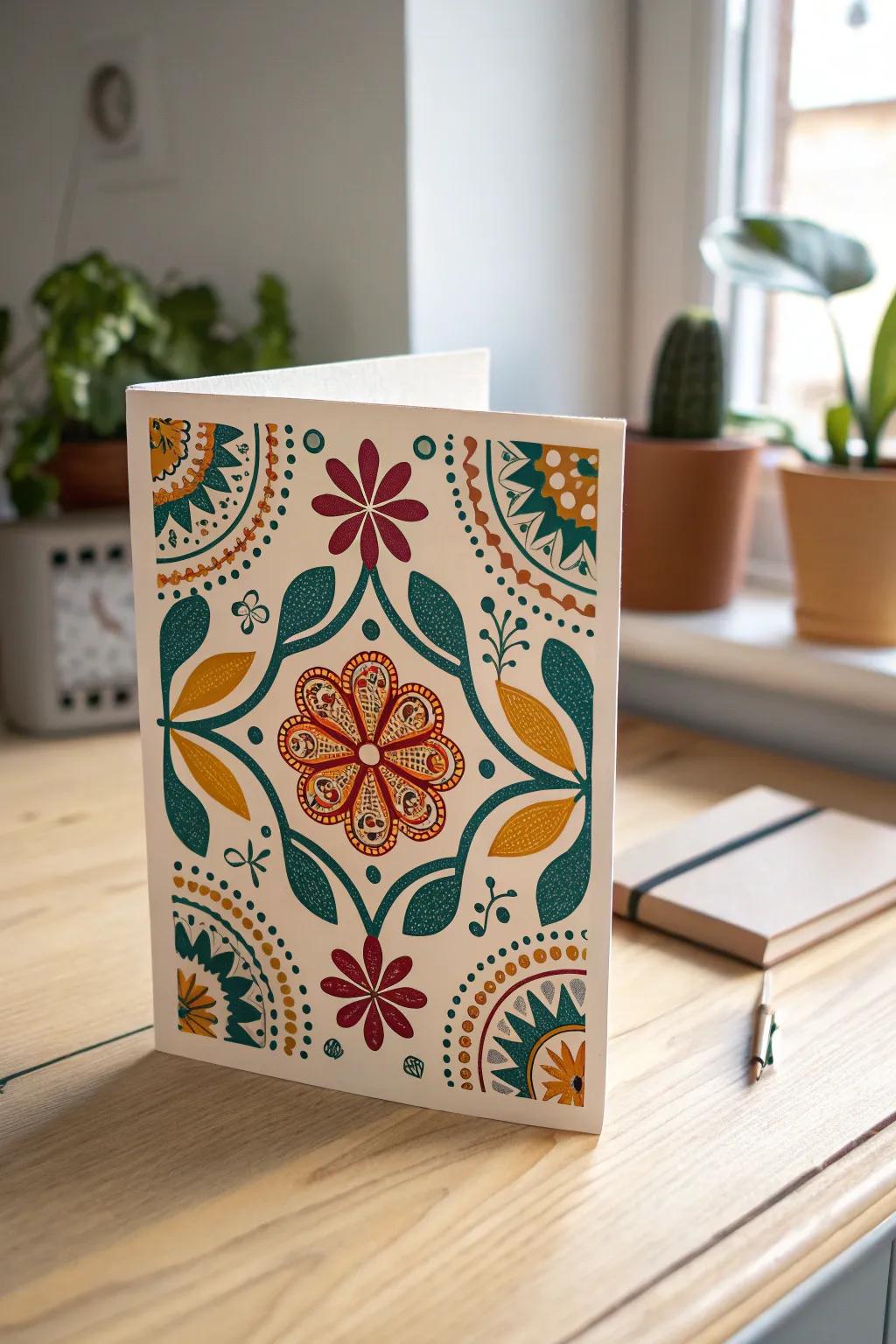 Elevate your greetings with a touch of vinyl artistry. Perfect for those who appreciate simplicity and bold beauty.