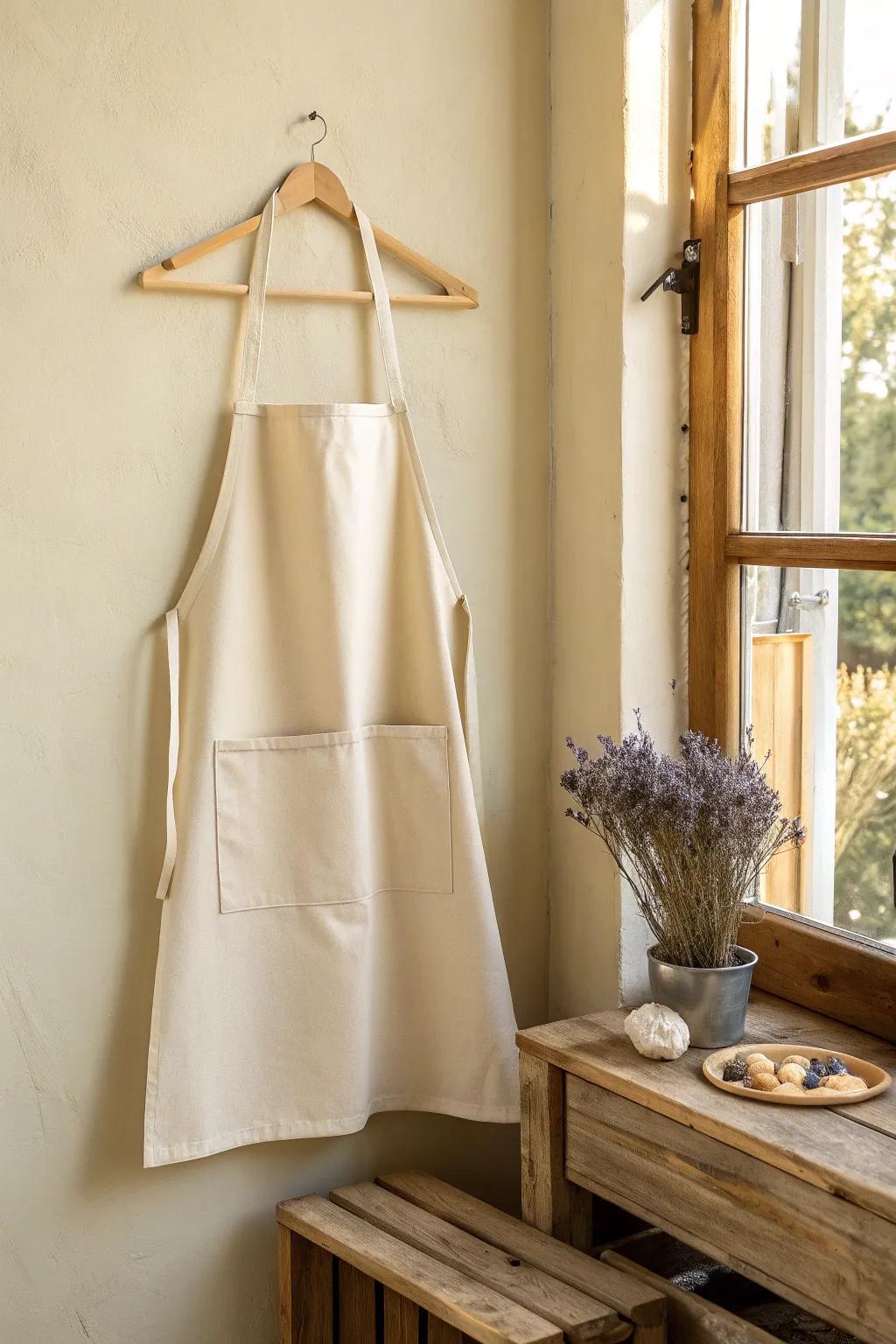 Embrace simplicity with this elegant Japanese-style apron, a perfect blend of function and style.