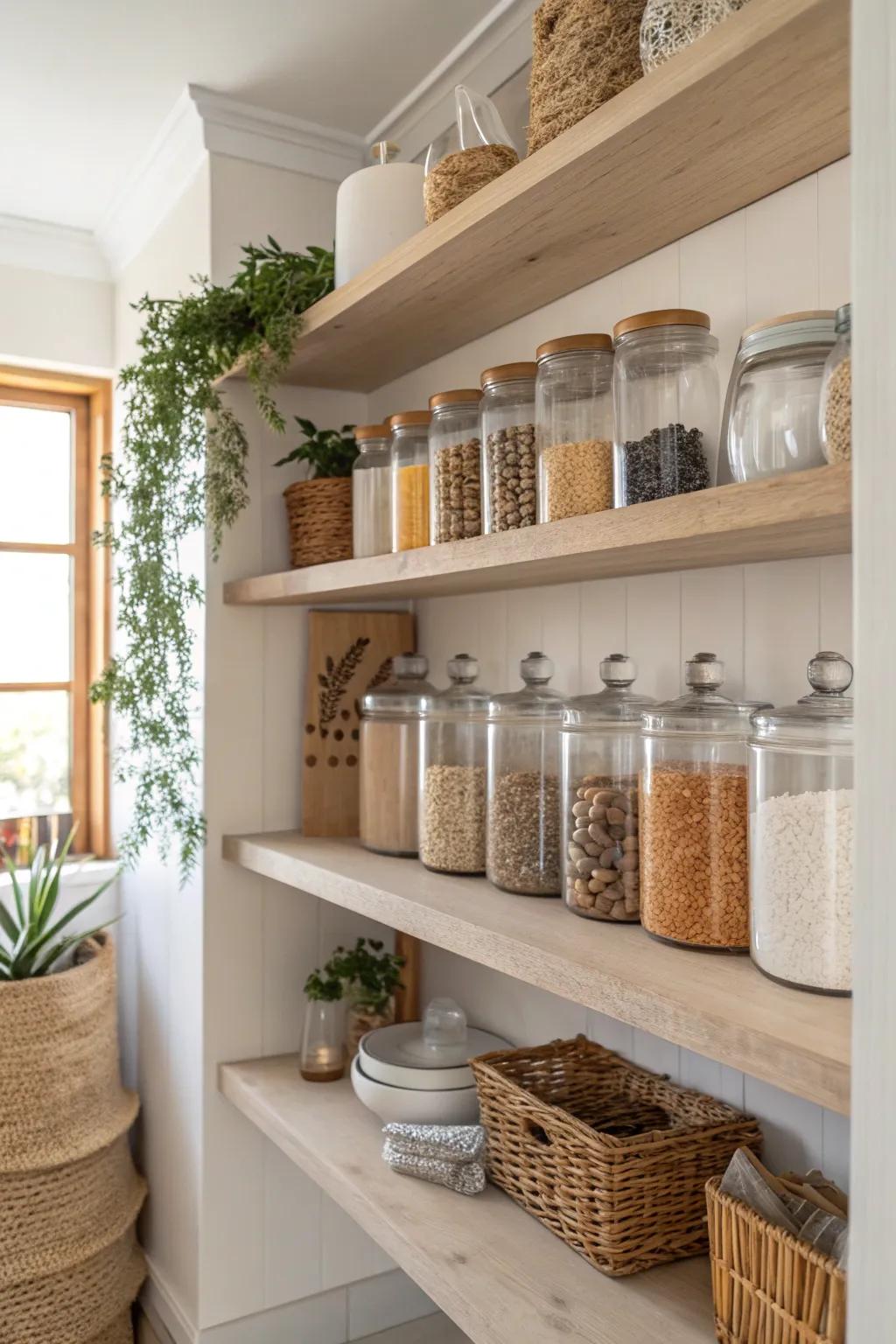 Effortless mornings start with easy-to-reach essentials. #PantryGoals #ScandiBoho