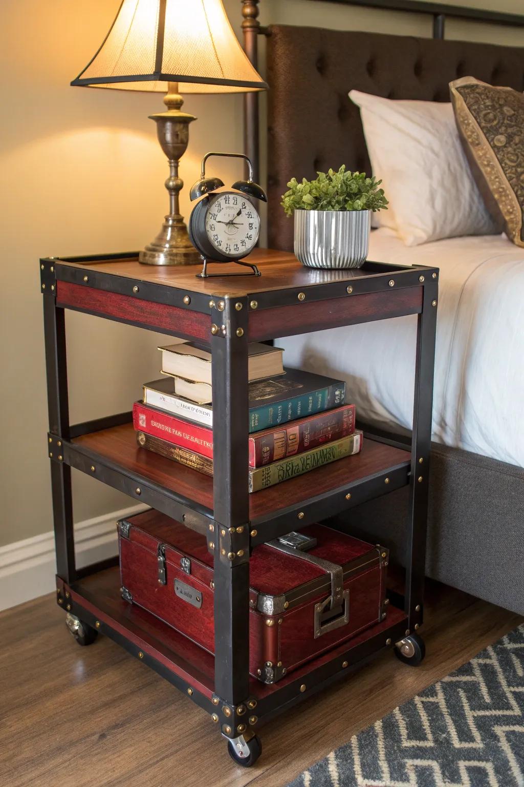 Transform your space with a versatile bar cart nightstand – where style meets function!