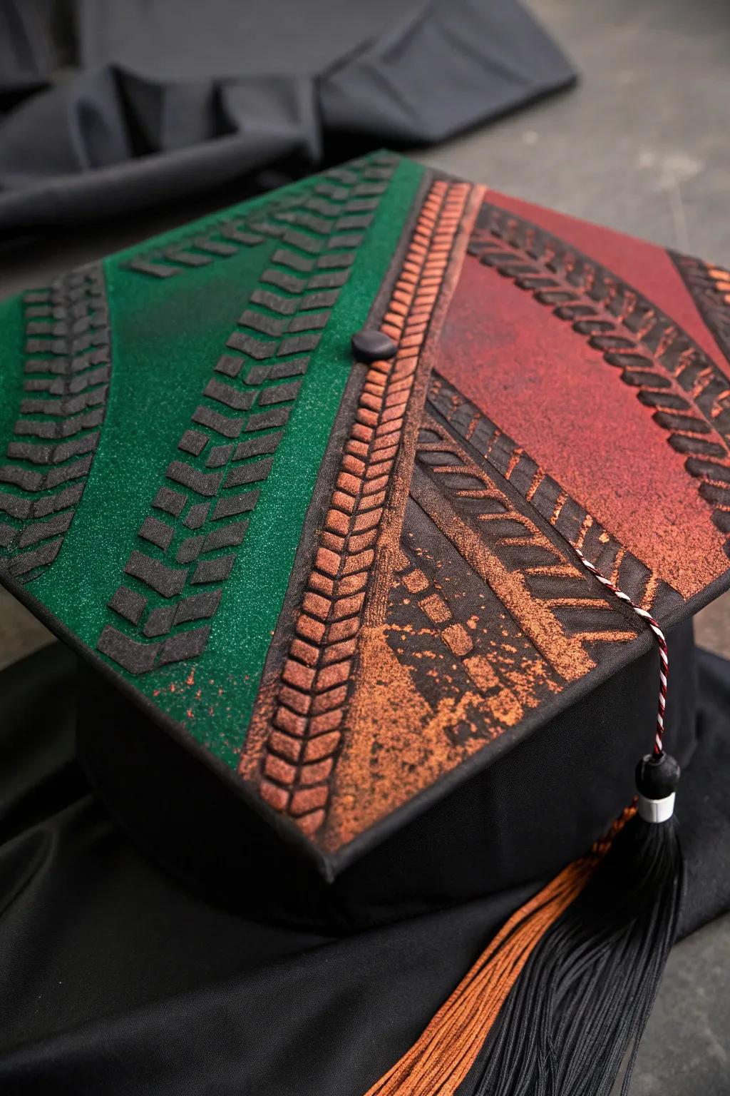 Gear up for new journeys with this off-road inspired graduation cap!