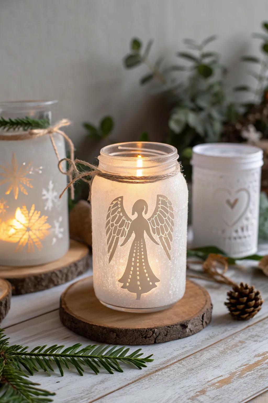 Illuminate your space with heavenly light: handcrafted angelic candle holders that blend simplicity and elegance.