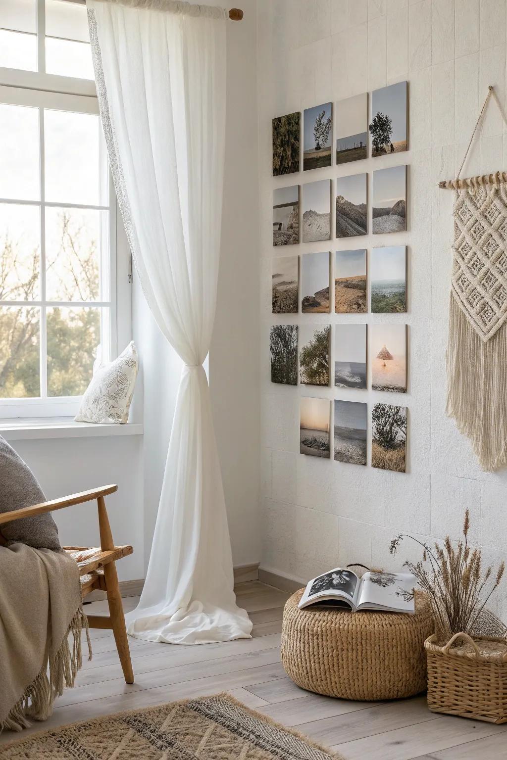 Transform your space with flexible photo tiles that reflect your ever-changing memories and moods.