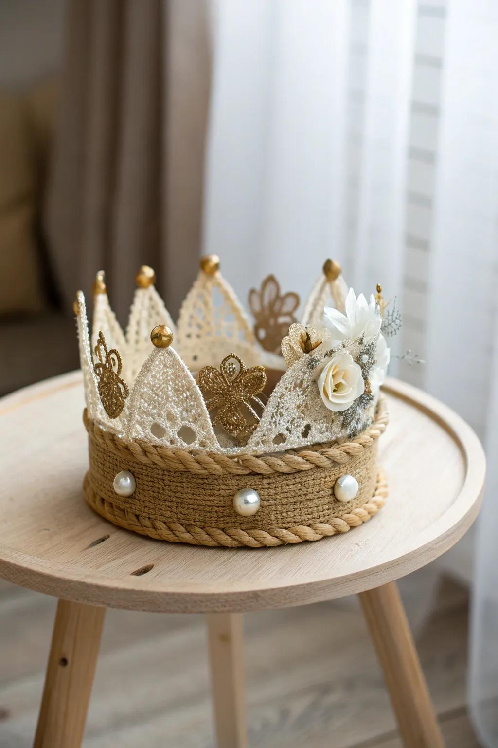 Embrace your inner royalty with nature's touch. A crown fit for a queen in a minimalist world.