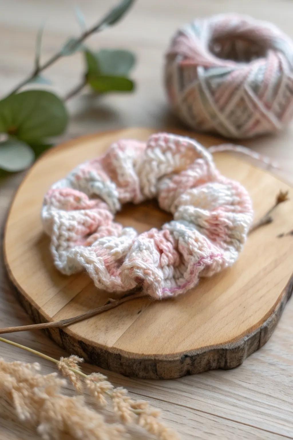 Elevate your style with handcrafted crochet hair accessories made from scrap yarn – a perfect blend of minimalism and Boho charm.