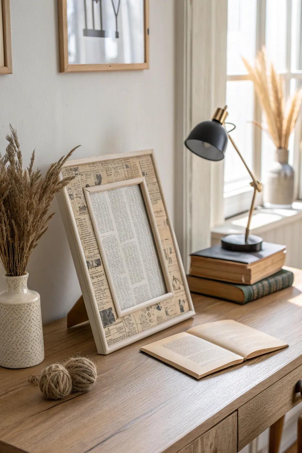 Transform your space with literary charm: A stunning DIY frame that tells its own story.