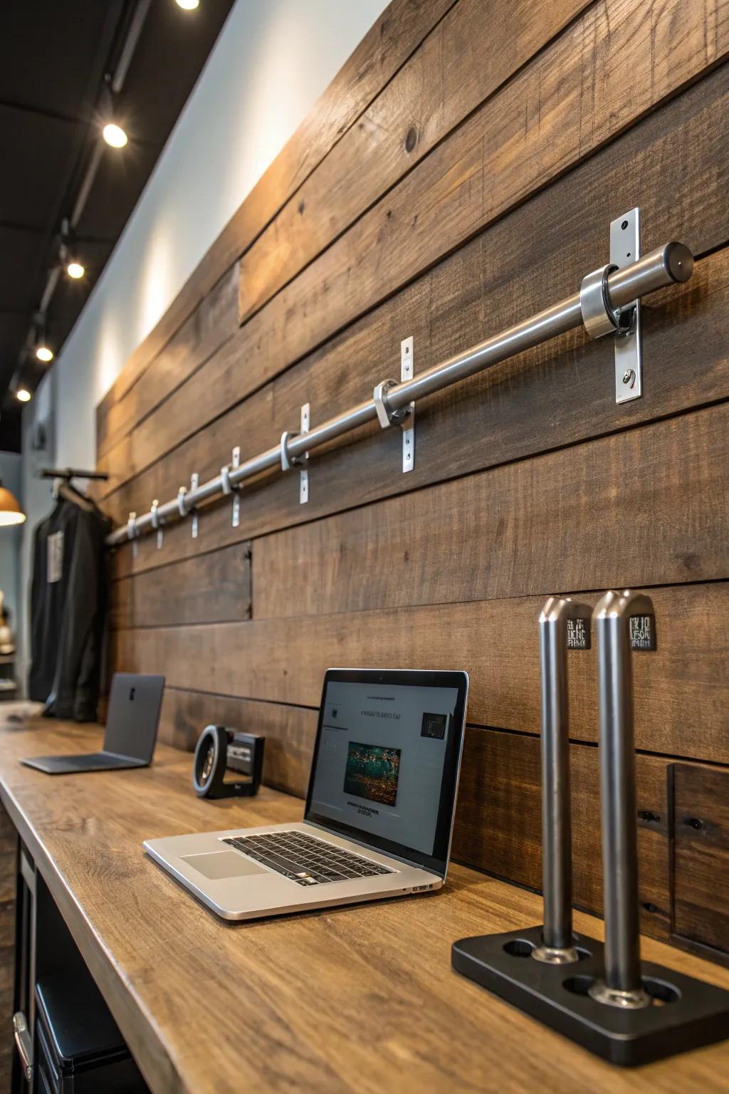 Elevate your workspace with innovative magnetic strip storage for your pipe clamps.