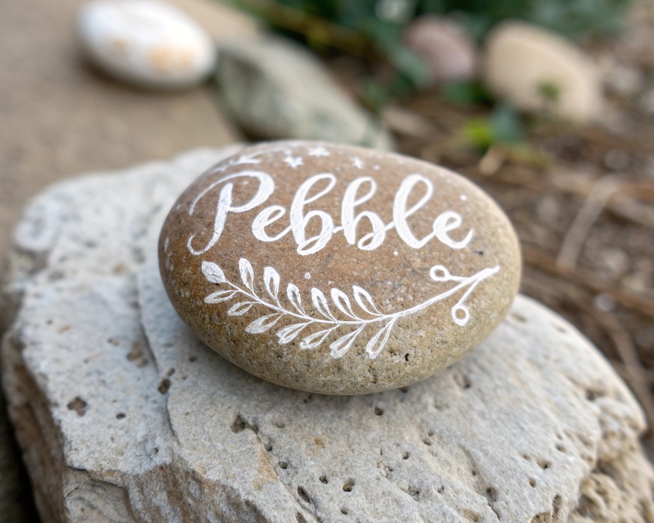 Pebble plant markers enhance garden organization with style and functionality.
