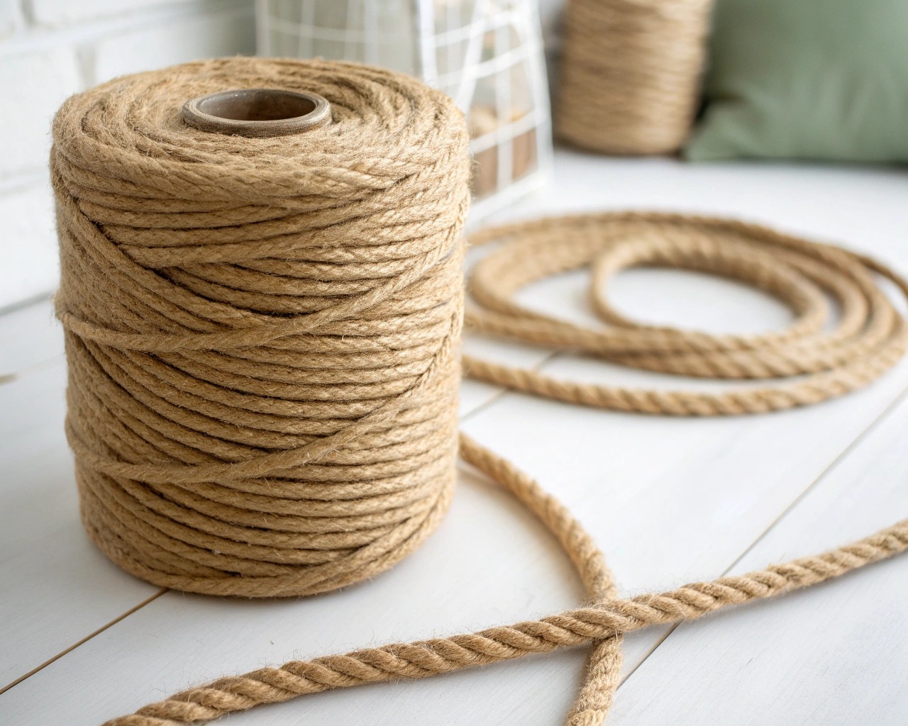 Rope texture complements and contrasts smooth urban surfaces, adding aesthetic and functional value.