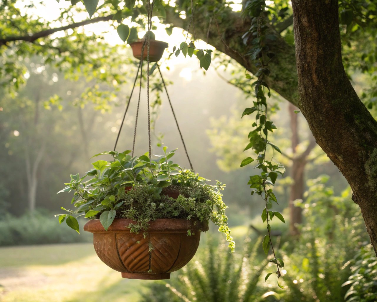 Terracotta planters provide natural moisture regulation and thermal protection, ideal for balconies.