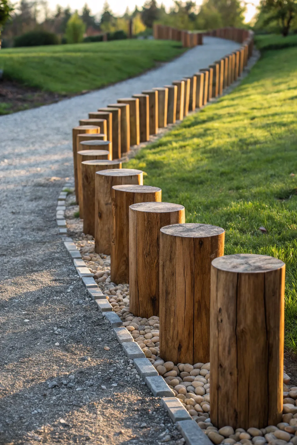 16+ Creative Wood Edging Ideas for Gravel Driveways