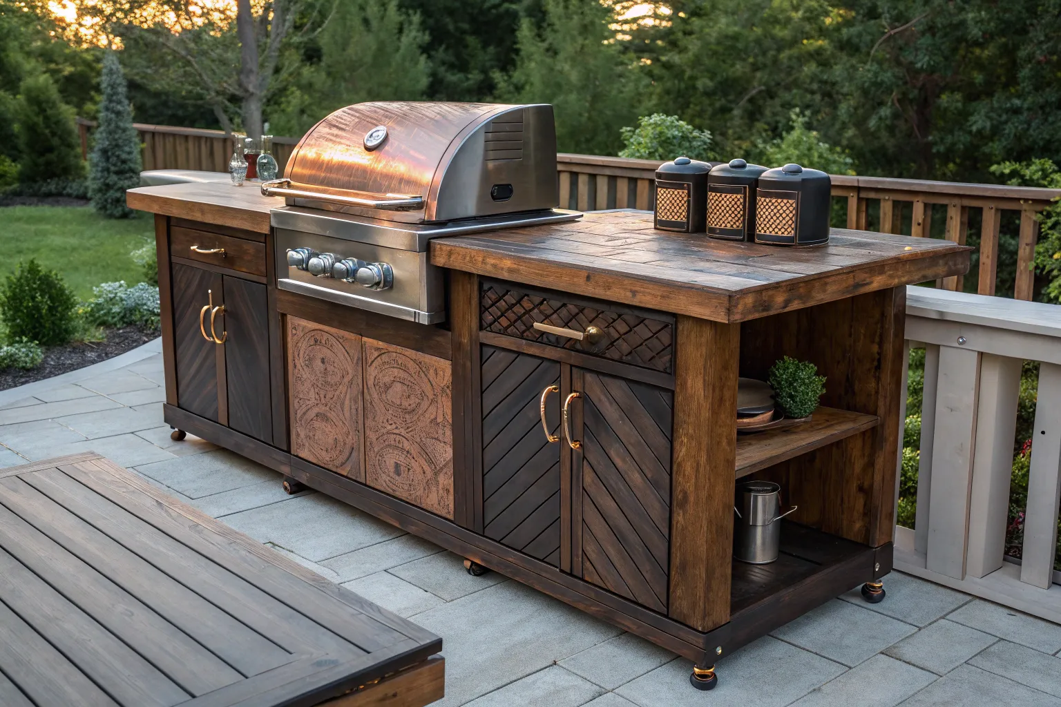 17+ Inspiring Wood Outdoor Grill Station Ideas