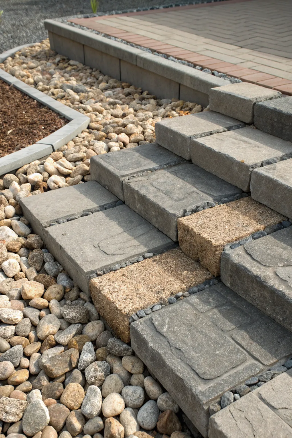 16+ Creative Cinder Block Steps with Pavers Ideas